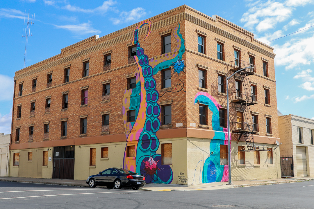 Building with mural