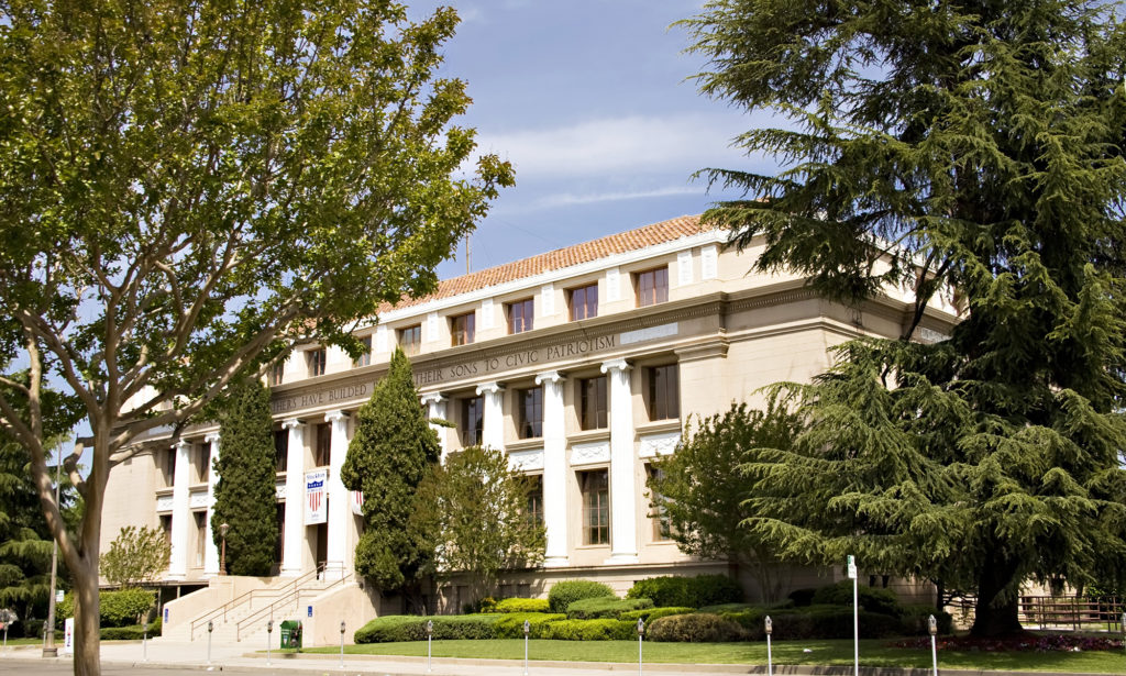 Building and trees